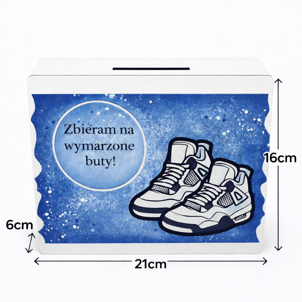 Skarbonka „Zbieram na wymarzone buty!”