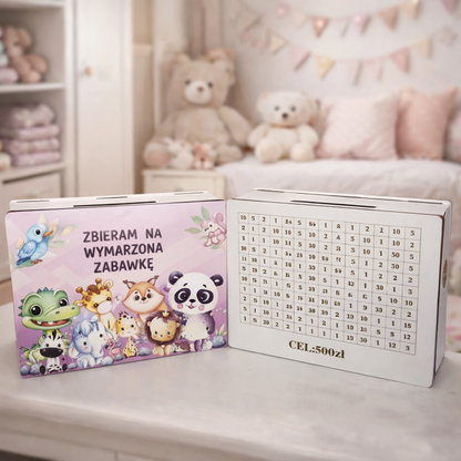 Skarbonka „Zbieram na wymarzoną zabawkę”