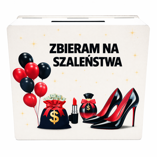 Skarbonka na szaleństwa – drewniana skarbonka z celem