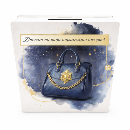 Skarbonka na torebkę – drewniana skarbonka z celem