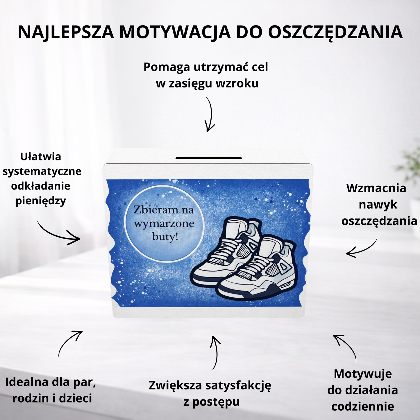 Skarbonka „Zbieram na wymarzone buty!”